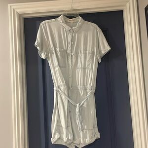 Cloth & Stone light denim shorts romper